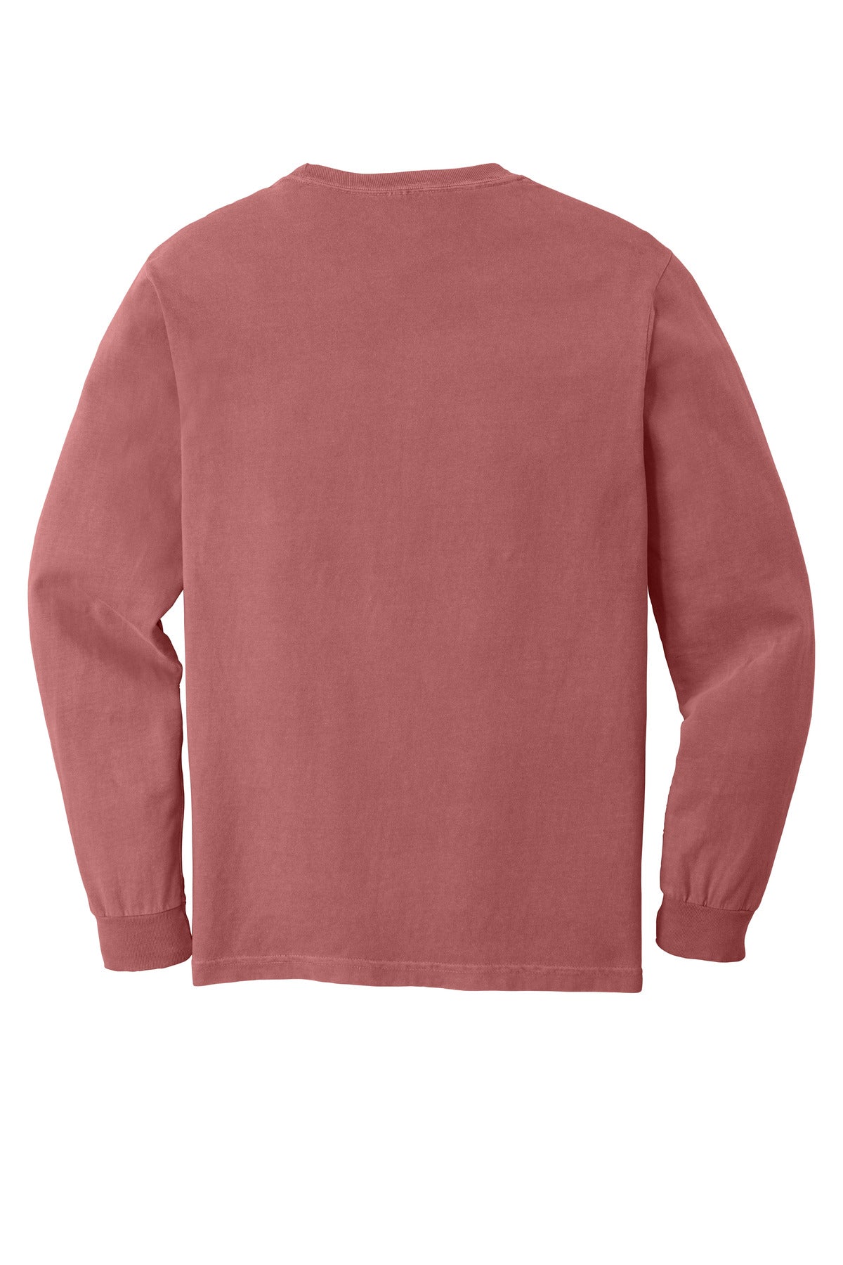 COMFORT COLORS  Heavyweight Ring Spun Long Sleeve Pocket Tee - Crimson