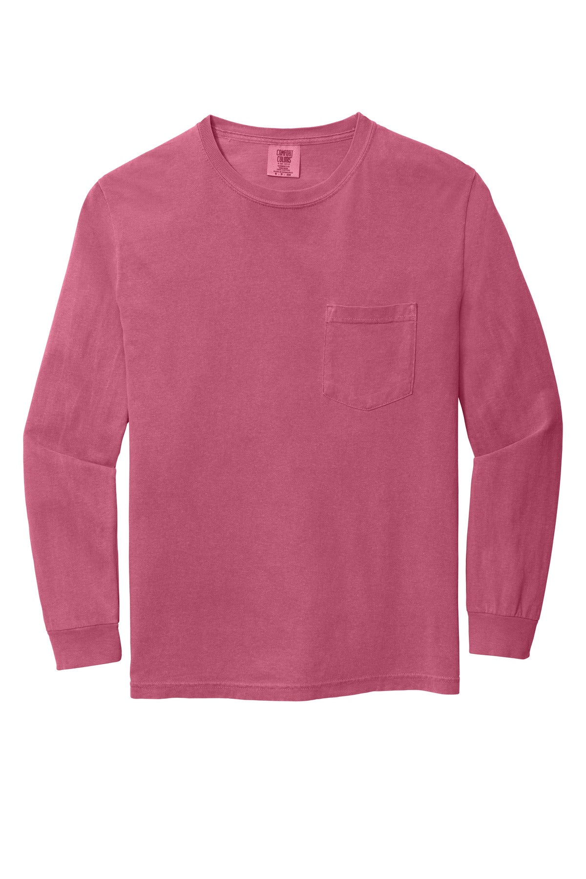 COMFORT COLORS  Heavyweight Ring Spun Long Sleeve Pocket Tee - Crunchberry