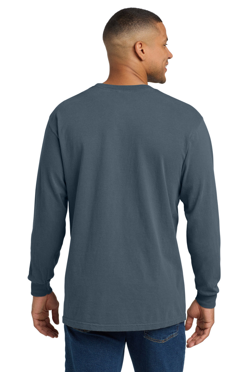 COMFORT COLORS  Heavyweight Ring Spun Long Sleeve Pocket Tee - Denim