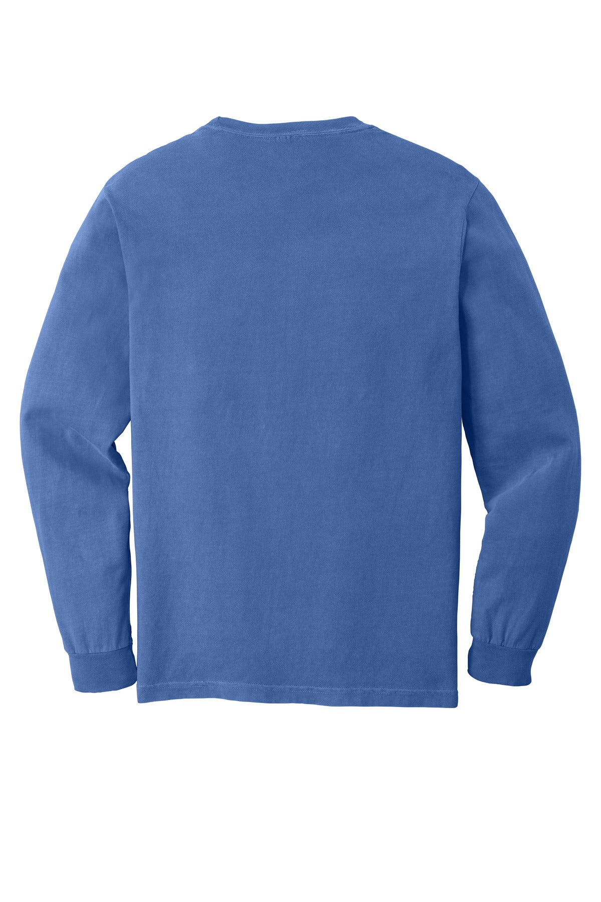 COMFORT COLORS  Heavyweight Ring Spun Long Sleeve Pocket Tee - Flo Blue