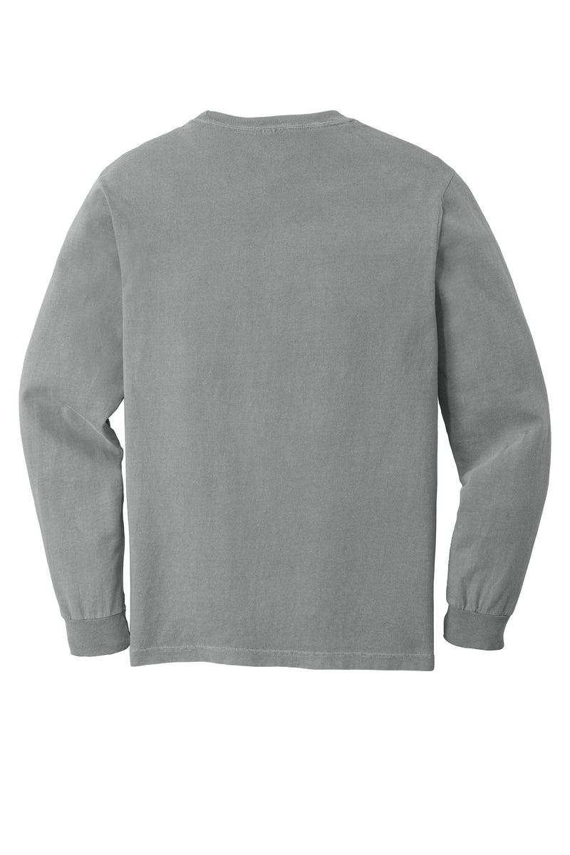COMFORT COLORS  Heavyweight Ring Spun Long Sleeve Pocket Tee - Granite