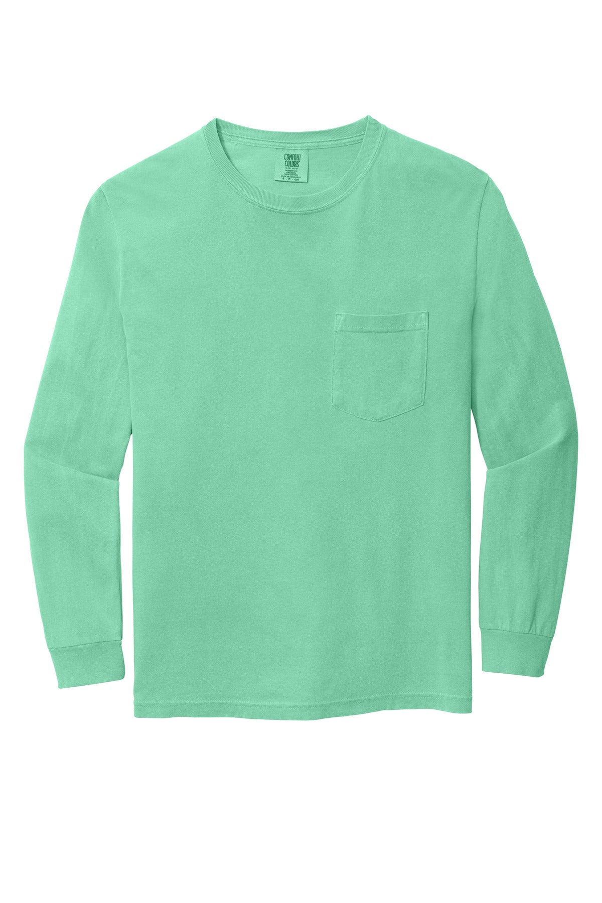 COMFORT COLORS  Heavyweight Ring Spun Long Sleeve Pocket Tee - Island Reef