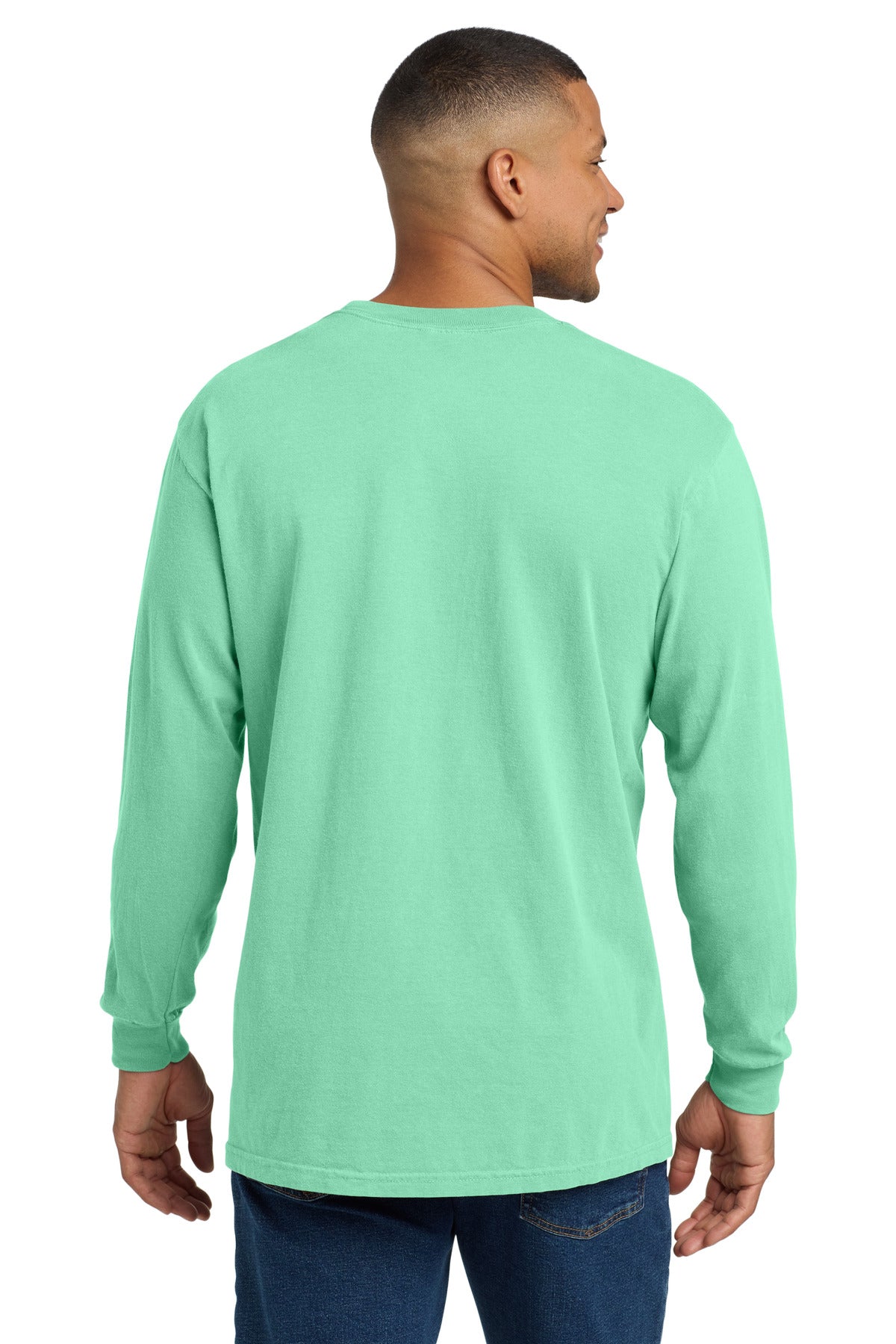 COMFORT COLORS  Heavyweight Ring Spun Long Sleeve Pocket Tee - Island Reef