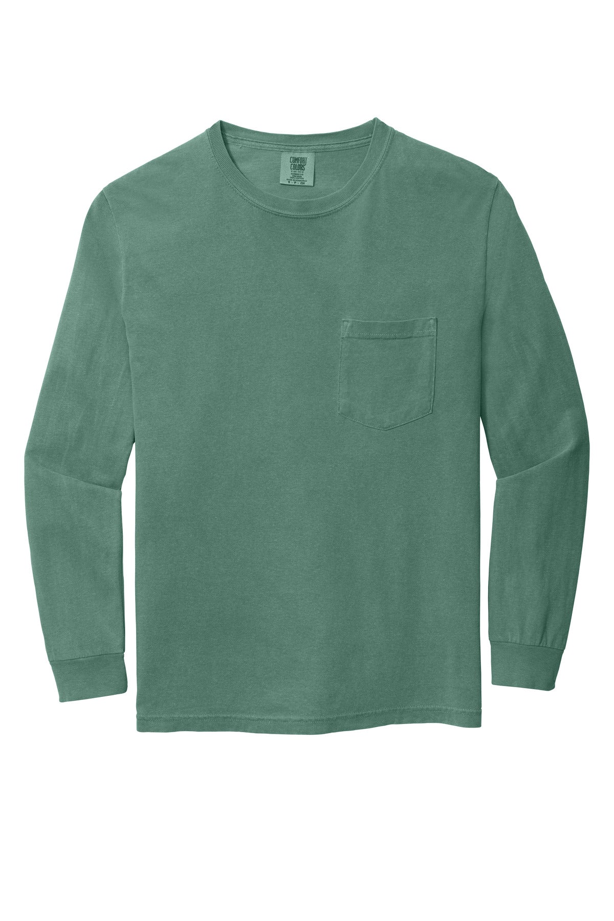COMFORT COLORS  Heavyweight Ring Spun Long Sleeve Pocket Tee - Light Green