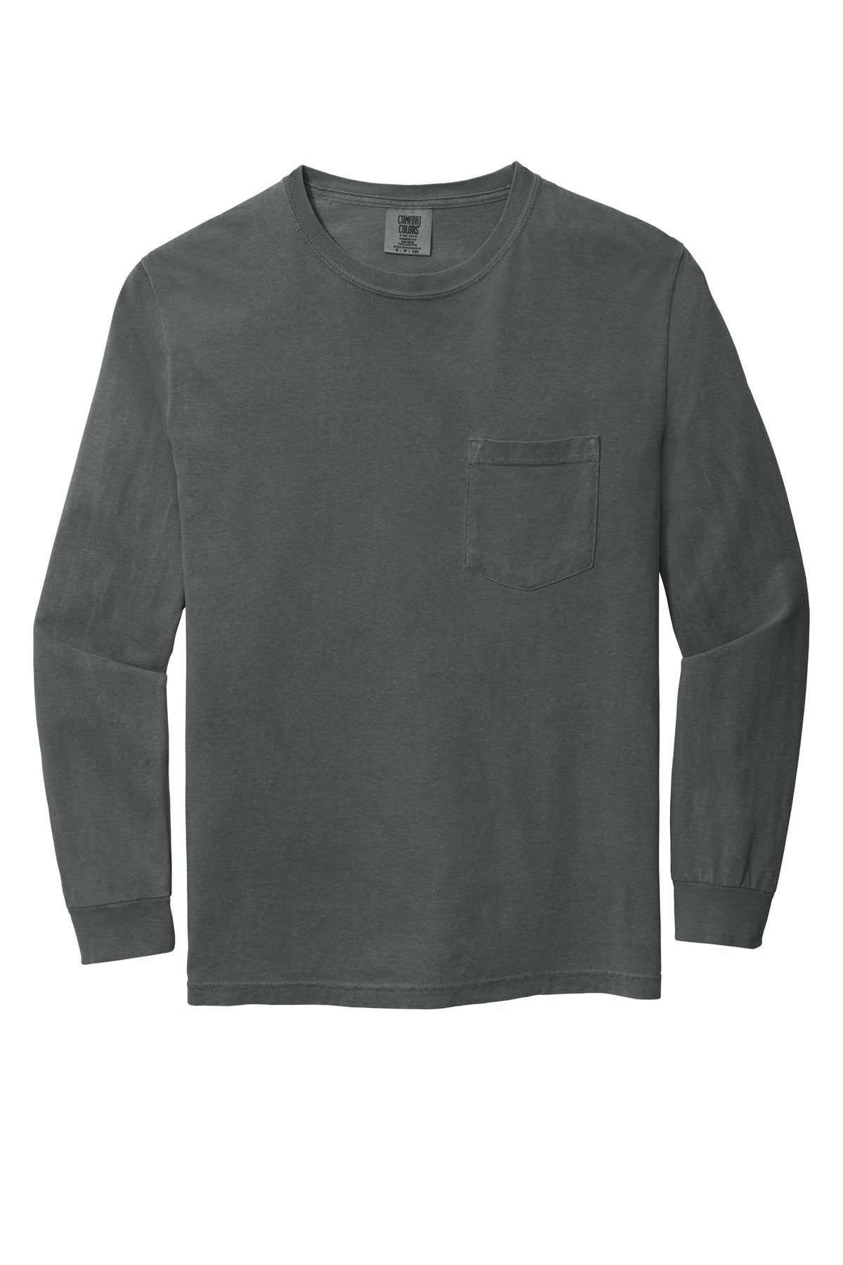 COMFORT COLORS  Heavyweight Ring Spun Long Sleeve Pocket Tee - Pepper