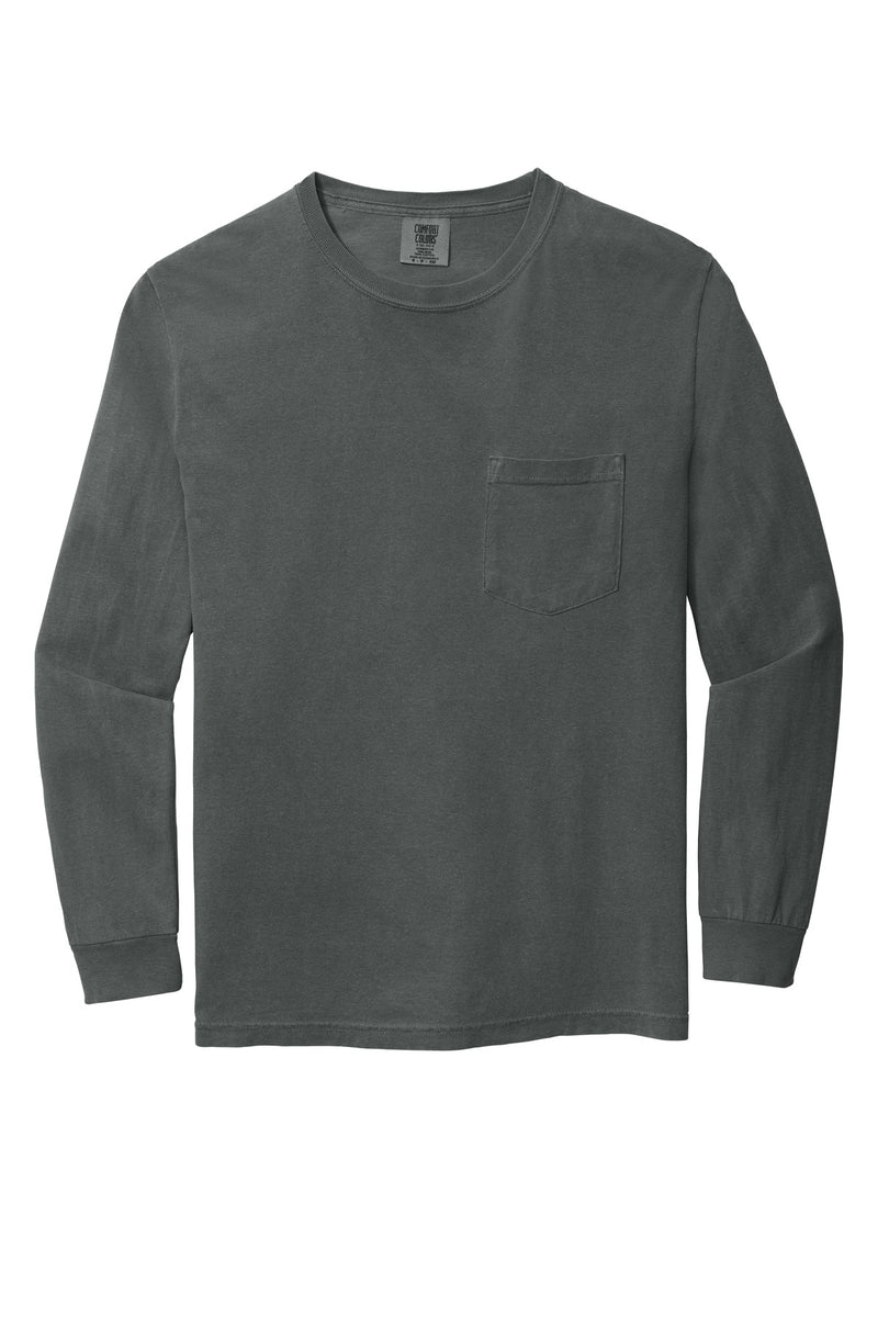 COMFORT COLORS  Heavyweight Ring Spun Long Sleeve Pocket Tee - Pepper