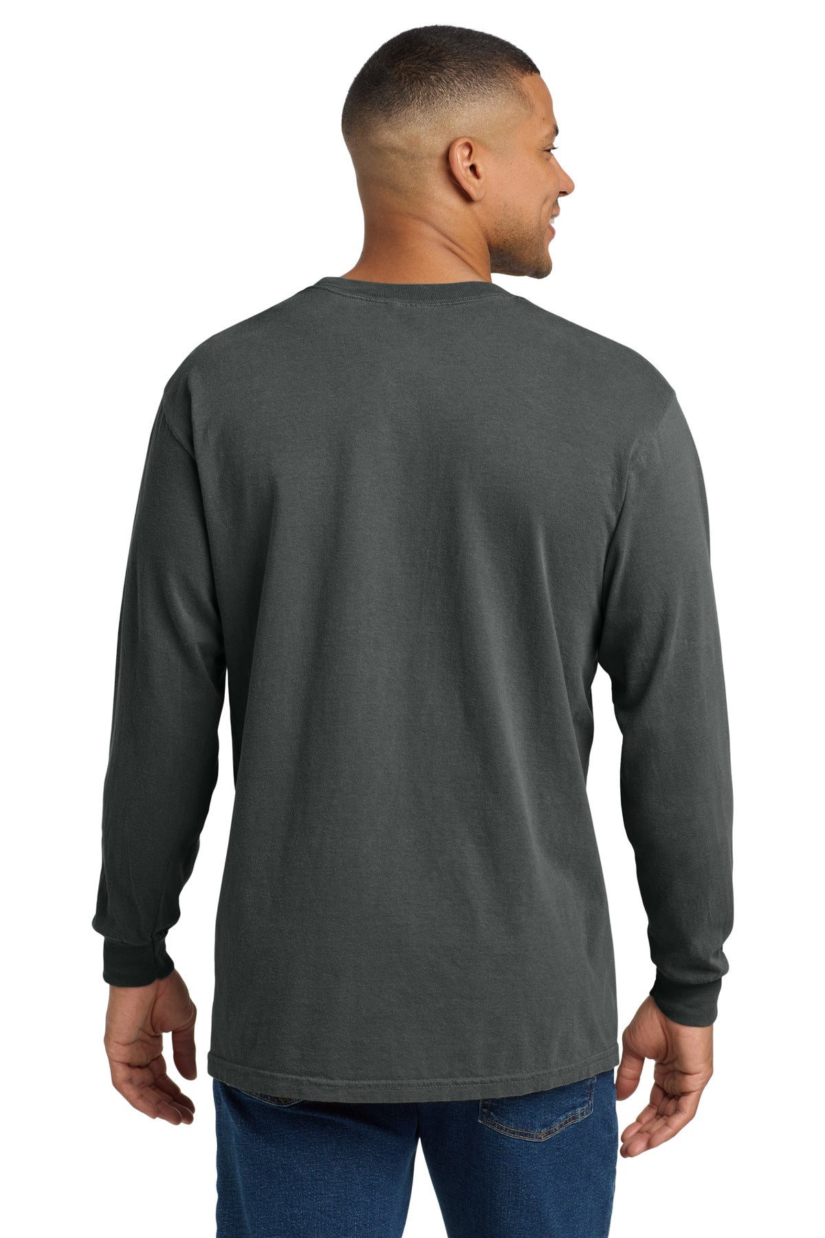 COMFORT COLORS  Heavyweight Ring Spun Long Sleeve Pocket Tee - Pepper