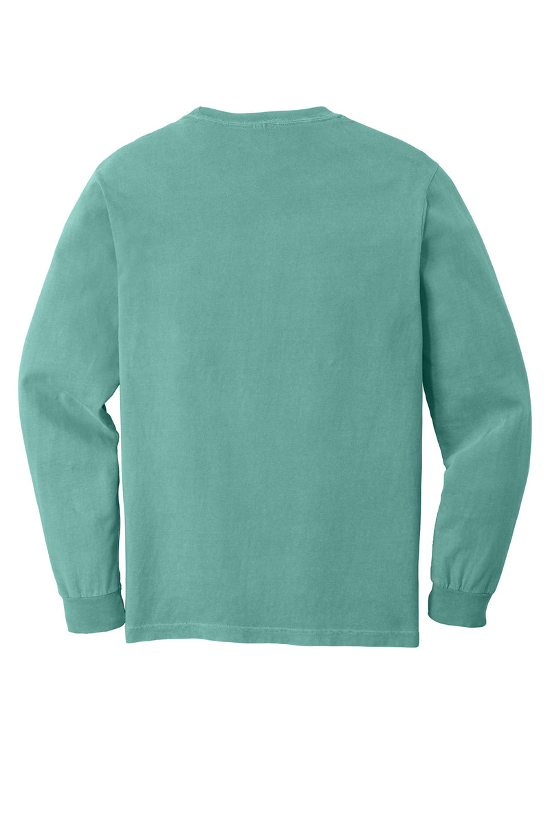COMFORT COLORS  Heavyweight Ring Spun Long Sleeve Pocket Tee - Seafoam