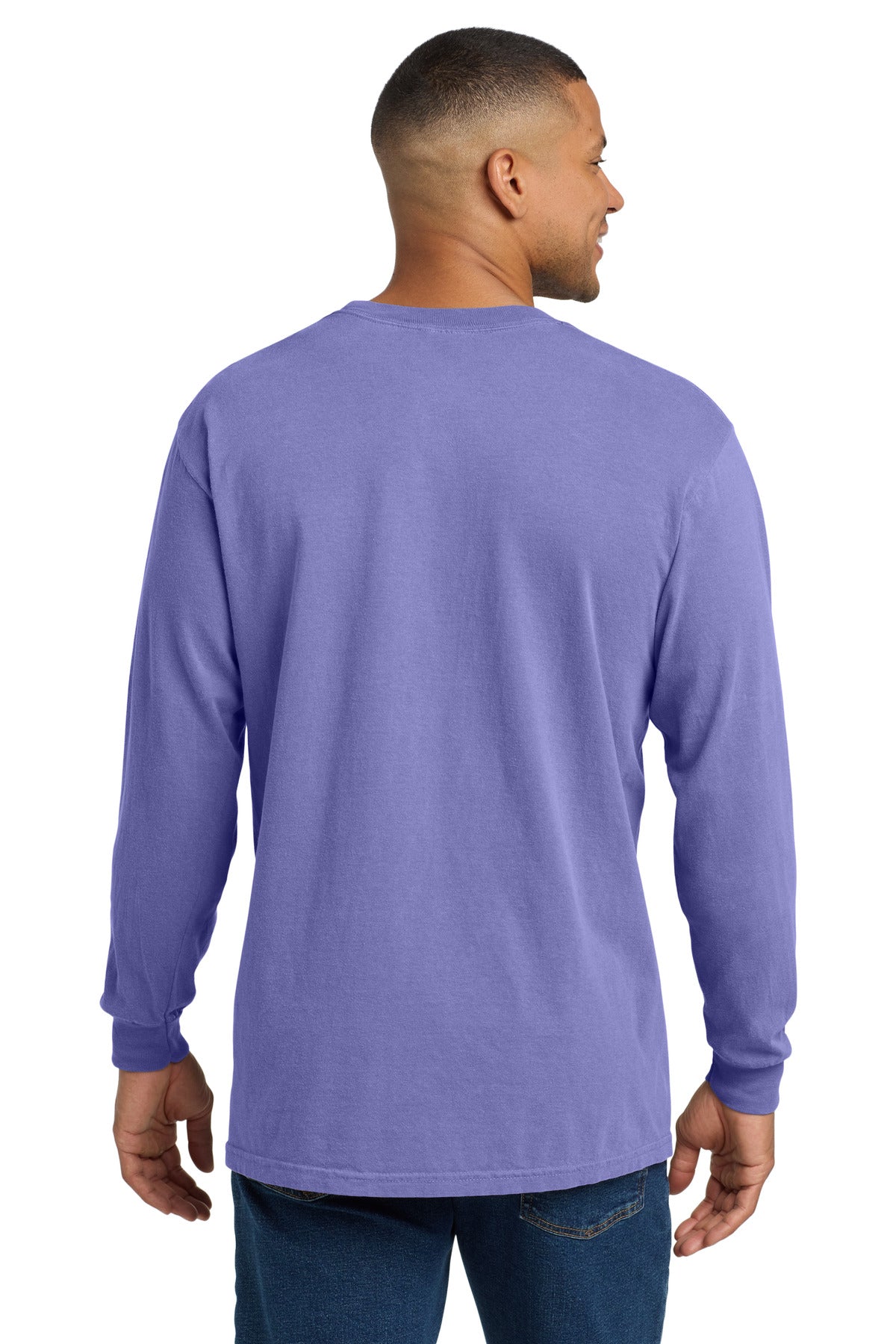 COMFORT COLORS  Heavyweight Ring Spun Long Sleeve Pocket Tee - Violet