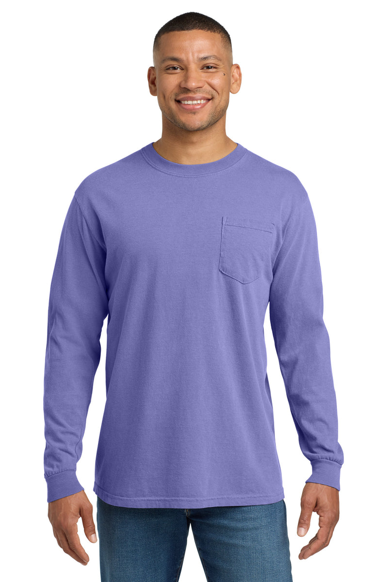 COMFORT COLORS  Heavyweight Ring Spun Long Sleeve Pocket Tee - Violet