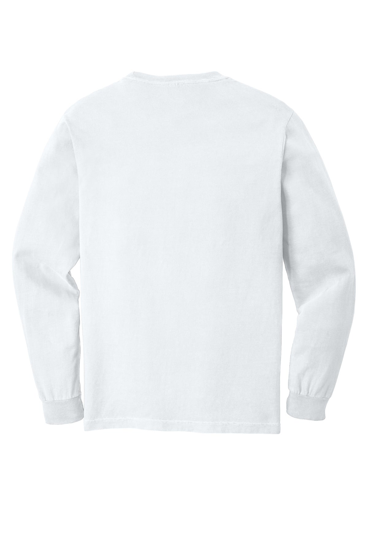 COMFORT COLORS  Heavyweight Ring Spun Long Sleeve Pocket Tee - White
