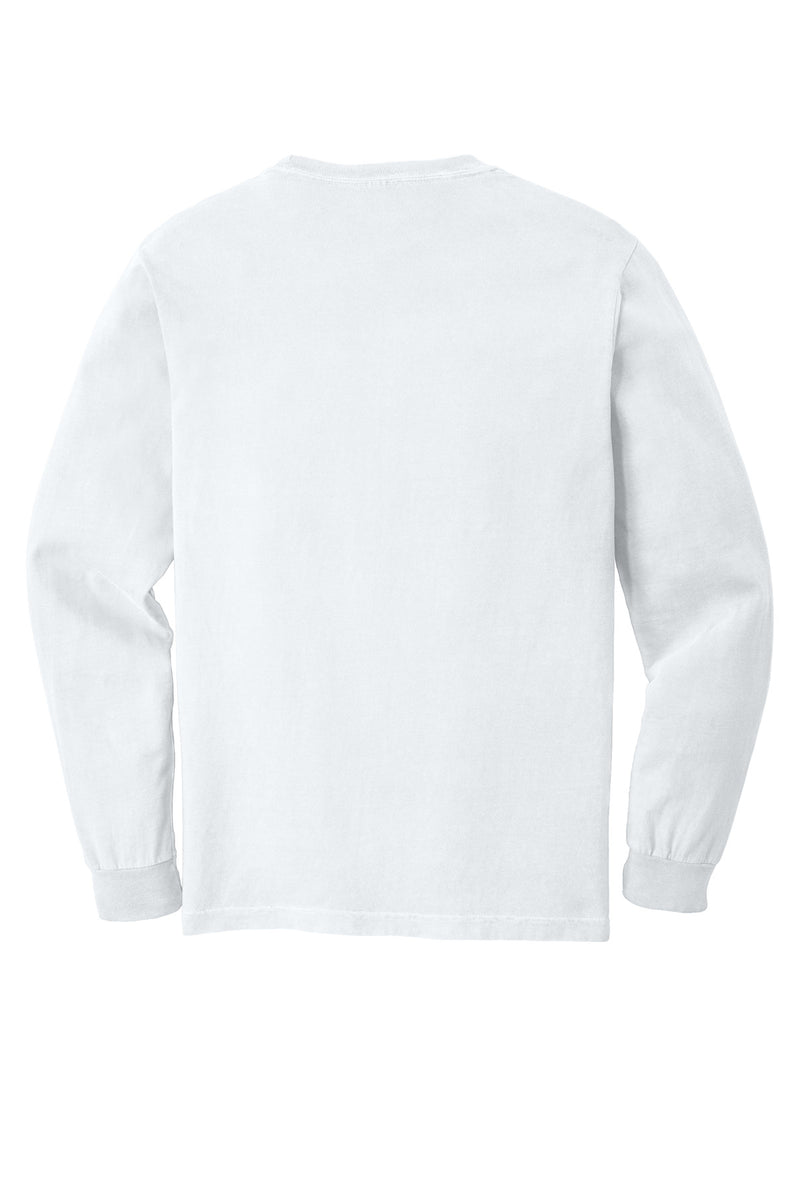 COMFORT COLORS  Heavyweight Ring Spun Long Sleeve Pocket Tee - White