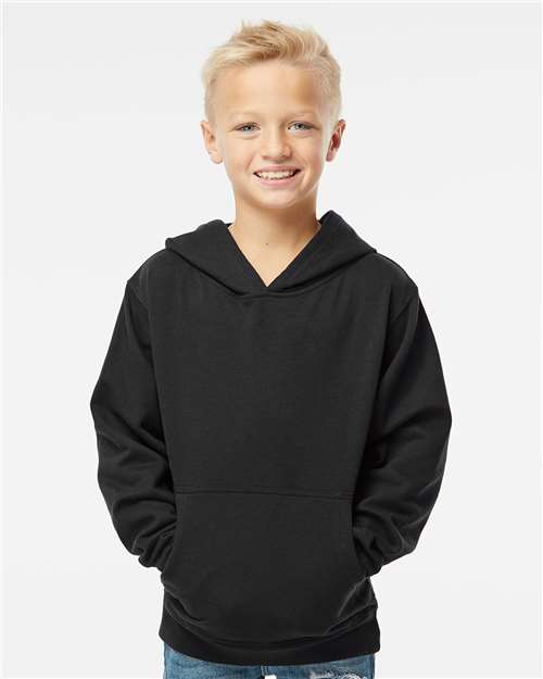 Youth Midweight Hooded Sweatshirt - Black