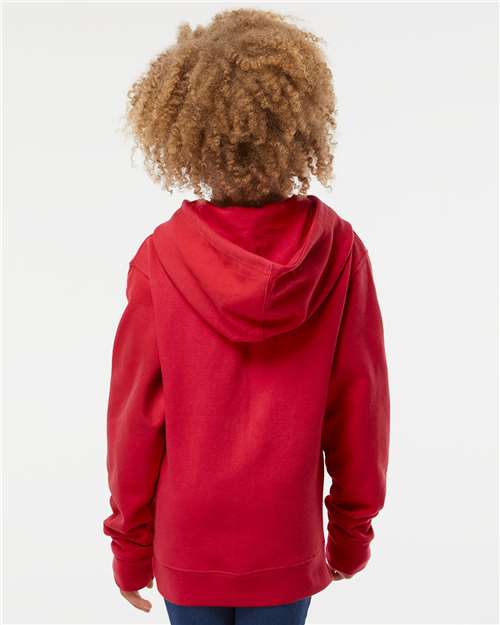 Youth Midweight Hooded Sweatshirt - Red