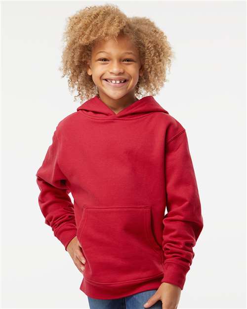 Youth Midweight Hooded Sweatshirt - Red