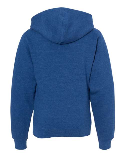 Youth Midweight Full-Zip Hooded Sweatshirt - Royal Heather