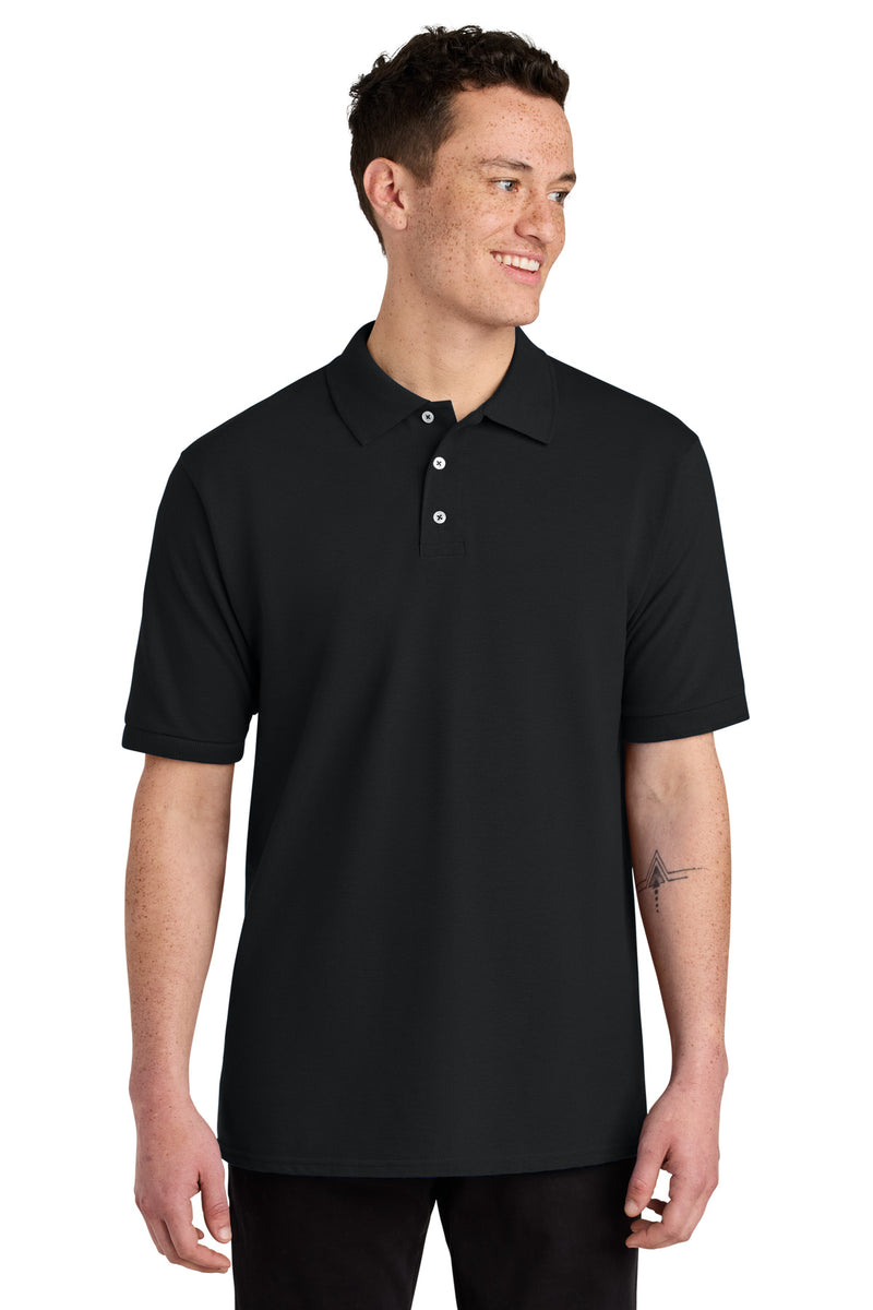 Jerzees Unisex Premium Ring Spun Cotton Pique Sport Shirt - Black