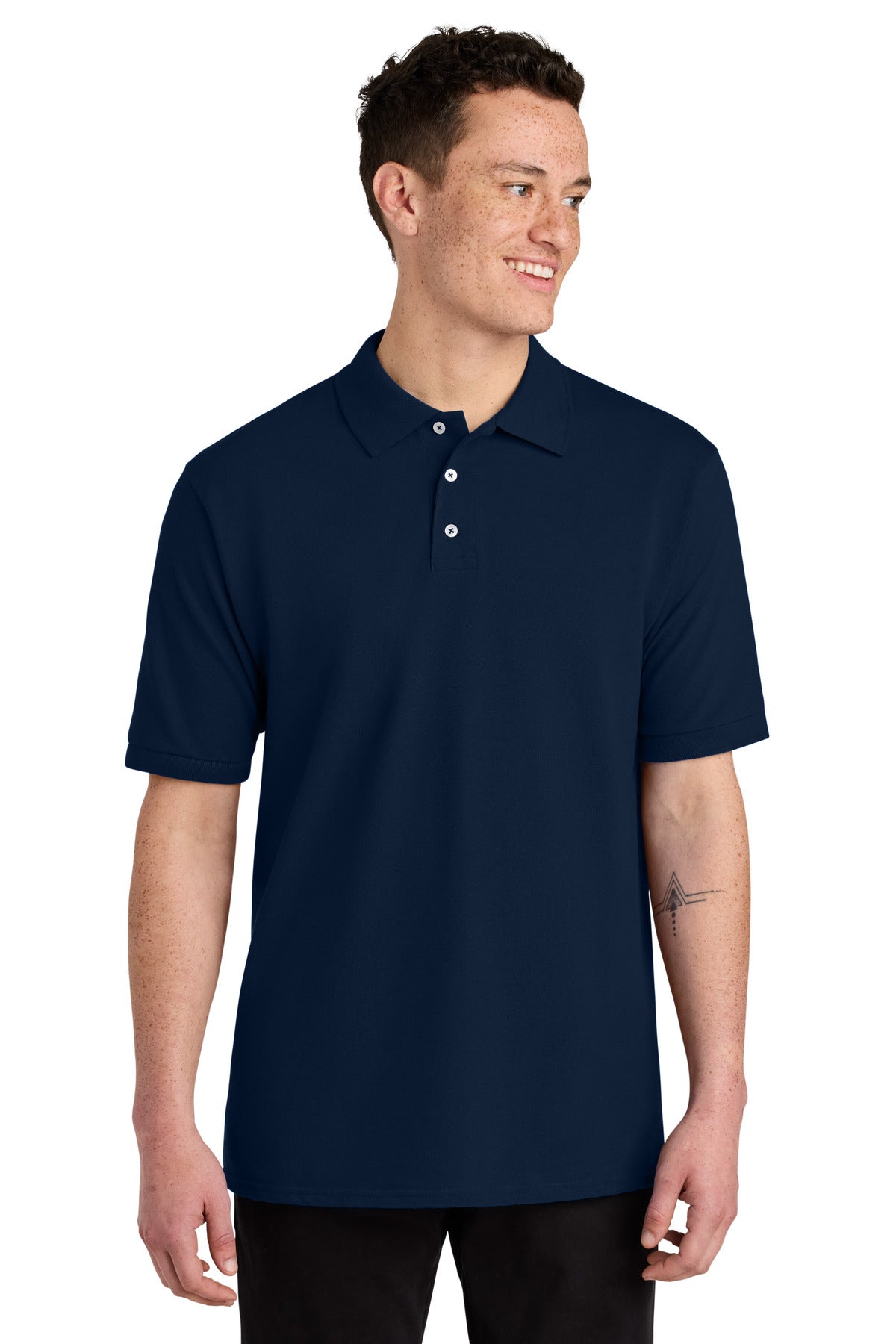 Jerzees Unisex Premium Ring Spun Cotton Pique Sport Shirt - J. Navy