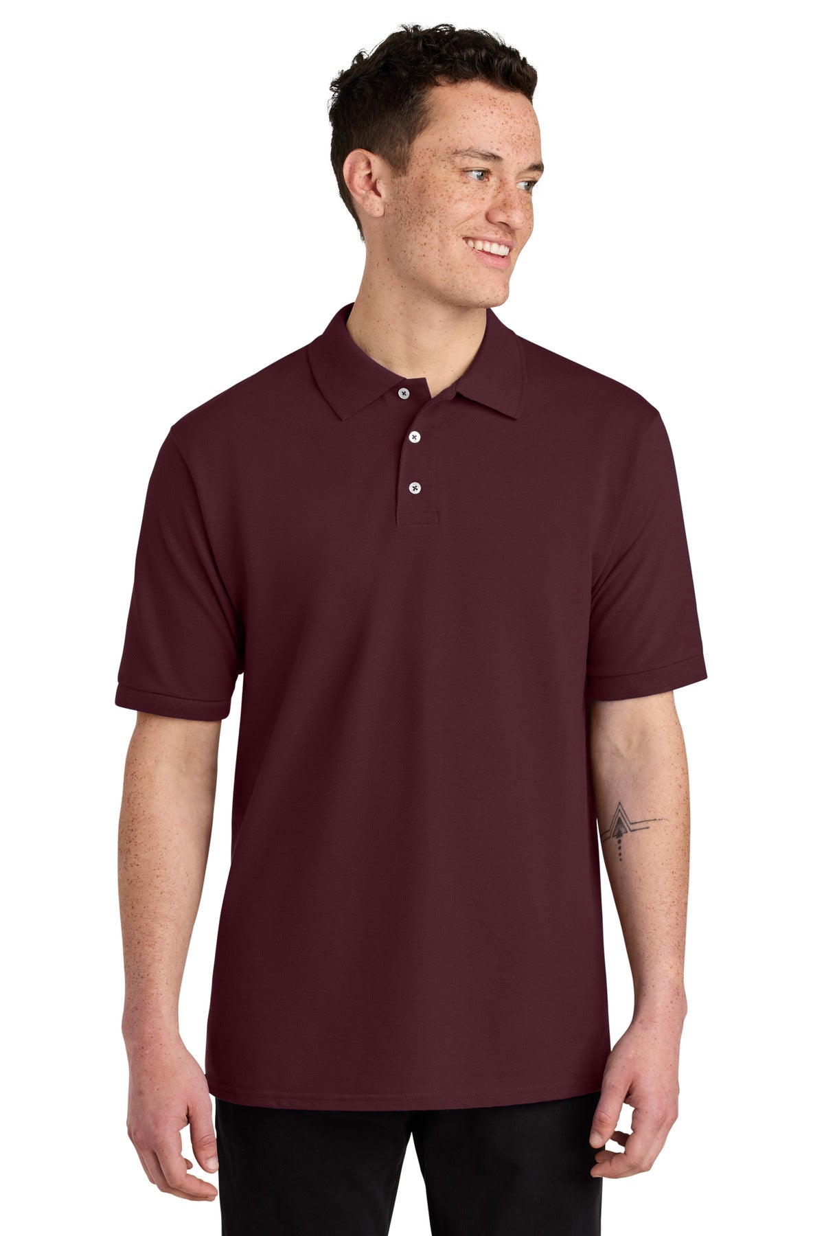 Jerzees Unisex Premium Ring Spun Cotton Pique Sport Shirt - Maroon