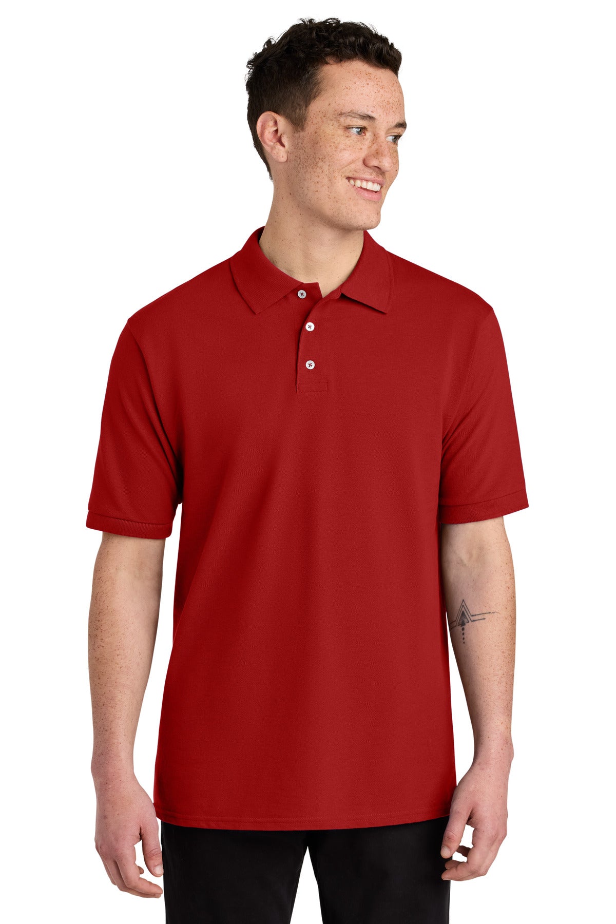Jerzees Unisex Premium Ring Spun Cotton Pique Sport Shirt - True Red