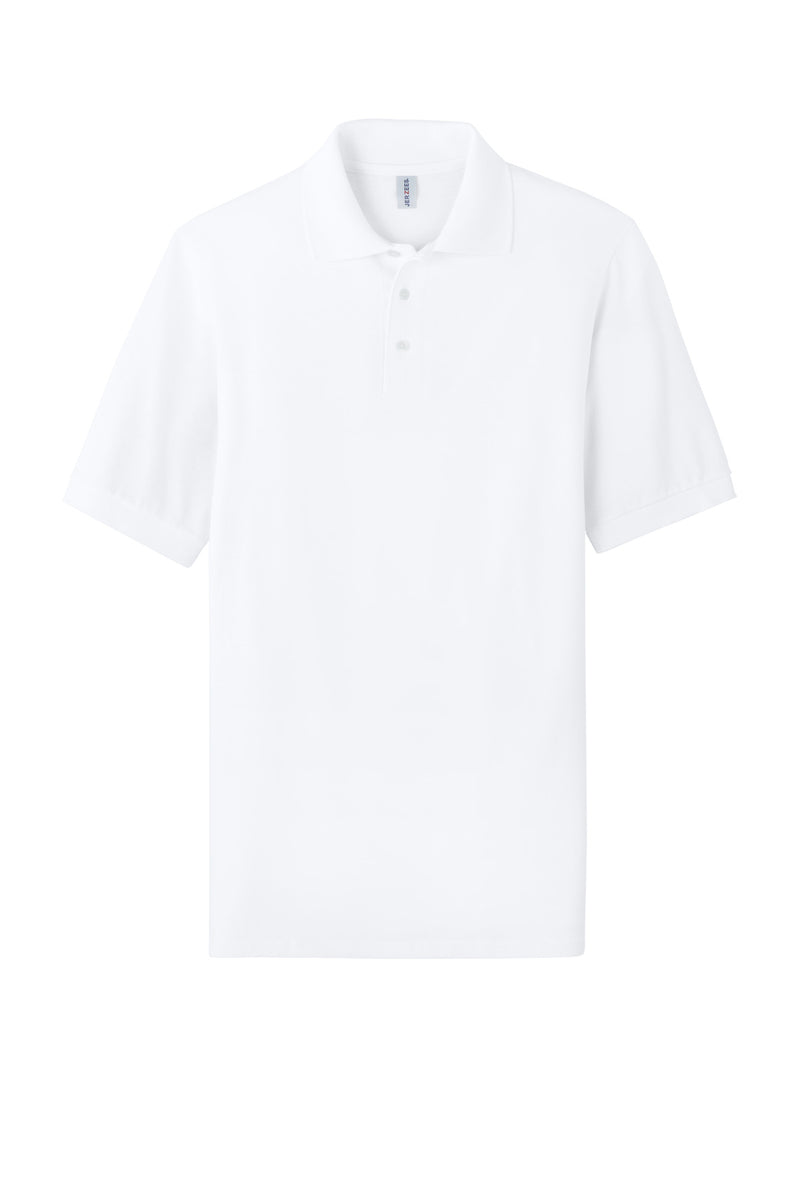 Jerzees Unisex Premium Ring Spun Cotton Pique Sport Shirt - White