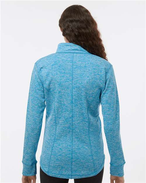 Women's Cosmic Fleece Quarter-Zip Pullover - Electric Blue/ Neon Green
