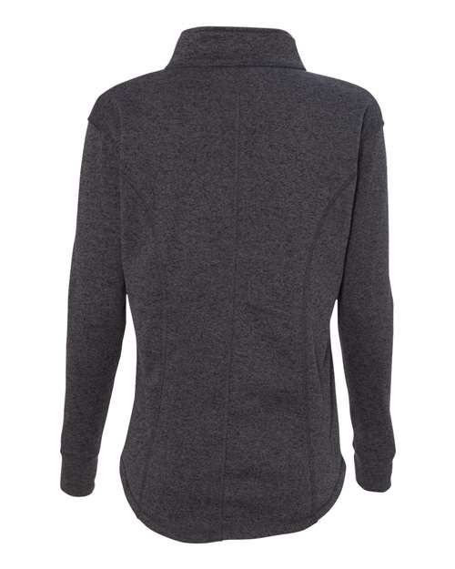 Women's Cosmic Fleece Quarter-Zip Pullover - Onyx Fleck/ Electric Blue