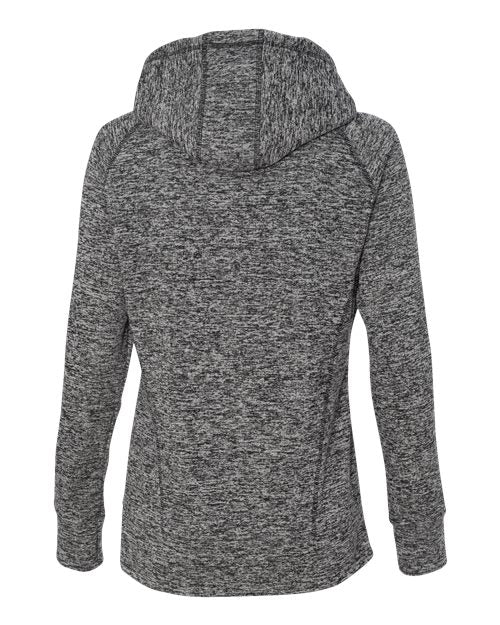 Women’s Cosmic Fleece Hooded Sweatshirt - Charcoal Fleck/ Fire Coral