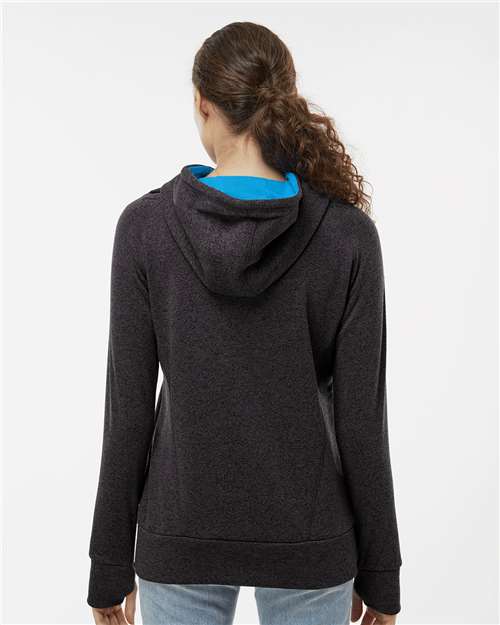 Women’s Cosmic Fleece Hooded Sweatshirt - Onyx Fleck/ Electric Blue