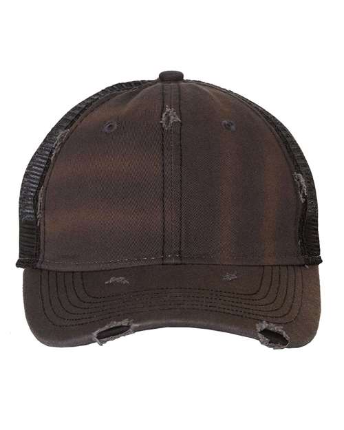 Bounty Dirty-Washed Mesh-Back Cap - Charcoal/ Black