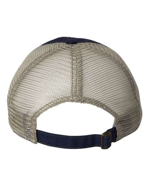 Bounty Dirty-Washed Mesh-Back Cap - Navy/ Khaki