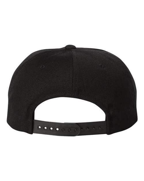 Premium Five-Panel Snapback Cap - Black