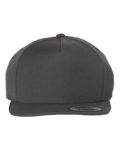Premium Five-Panel Snapback Cap - Dark Grey