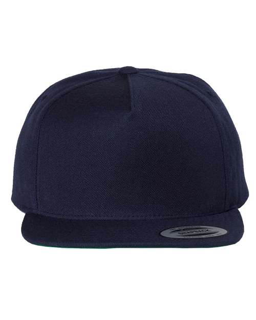 Premium Five-Panel Snapback Cap - Navy