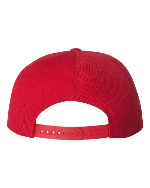 Premium Five-Panel Snapback Cap - Red