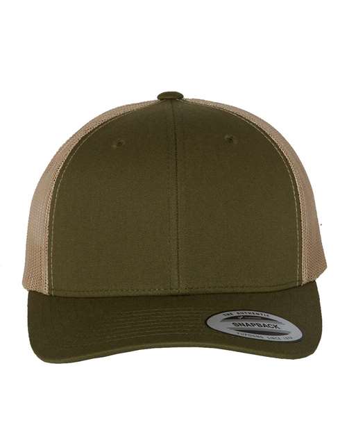 Retro Trucker Cap - Moss/ Khaki