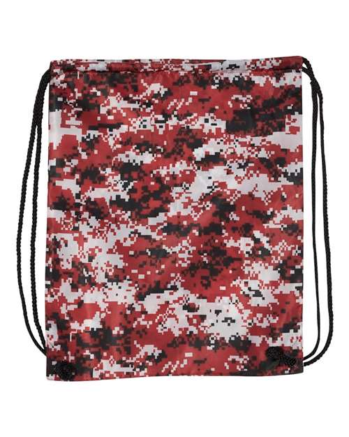 Drawstring Pack with DUROcord - Digital Red Camo