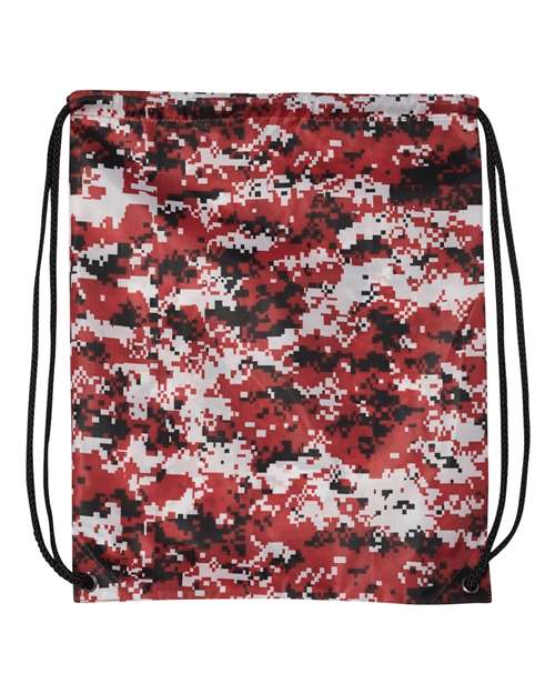 Drawstring Pack with DUROcord - Digital Red Camo