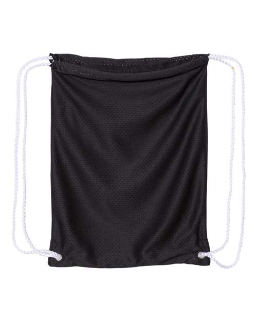 Mesh Drawstring Backpack - Black
