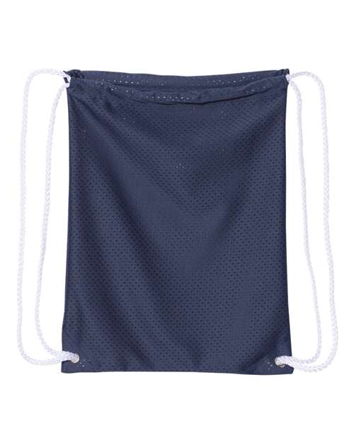 Mesh Drawstring Backpack - Navy
