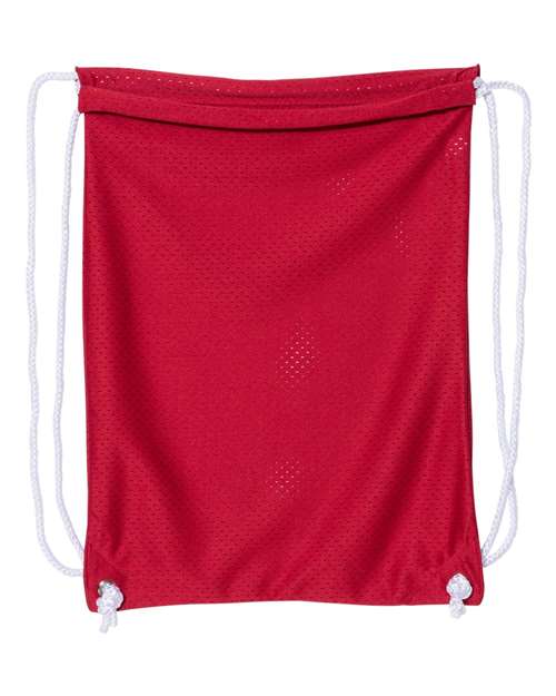 Mesh Drawstring Backpack - Red