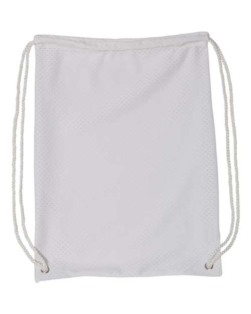 Mesh Drawstring Backpack - White