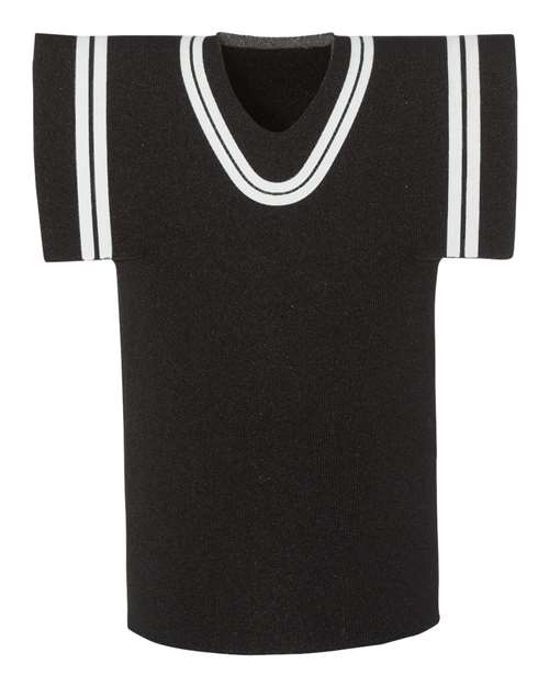 Collapsible Jersey Foam Can & Bottle Holder - Black