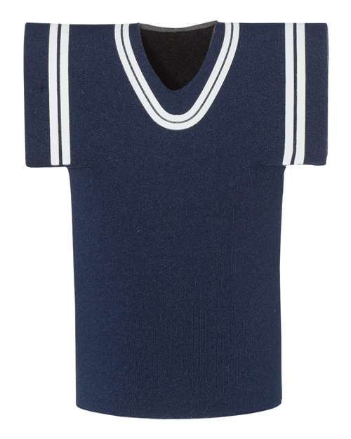Collapsible Jersey Foam Can & Bottle Holder - Navy