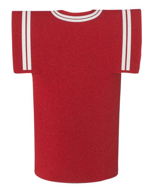Collapsible Jersey Foam Can & Bottle Holder - Red