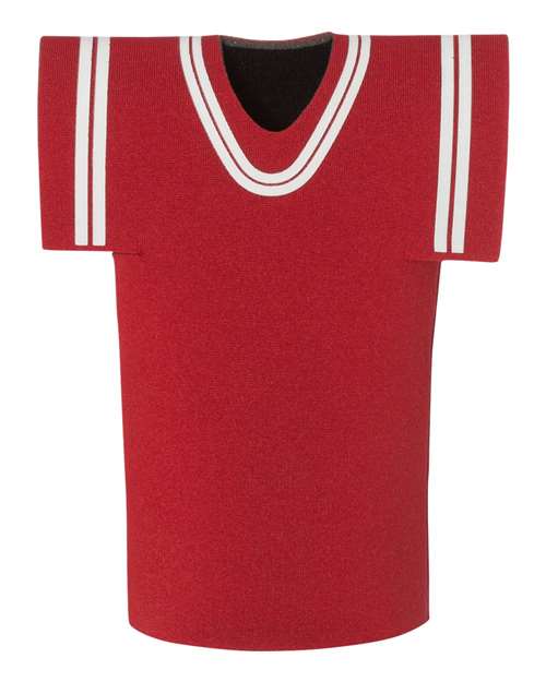 Collapsible Jersey Foam Can & Bottle Holder - Red