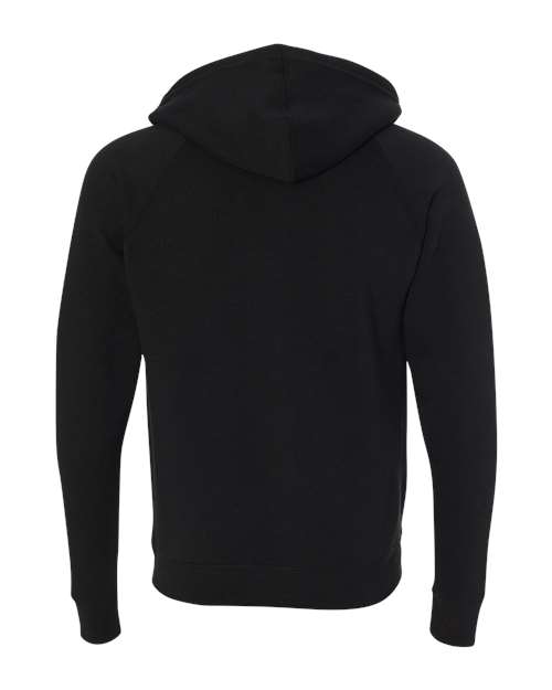 Unisex Special Blend Raglan Full-Zip Hooded Sweatshirt - Black