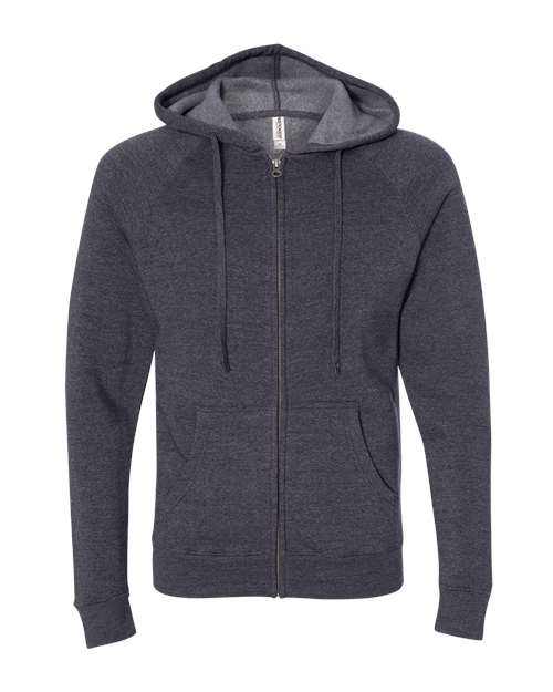Unisex Special Blend Raglan Full-Zip Hooded Sweatshirt - Midnight Navy