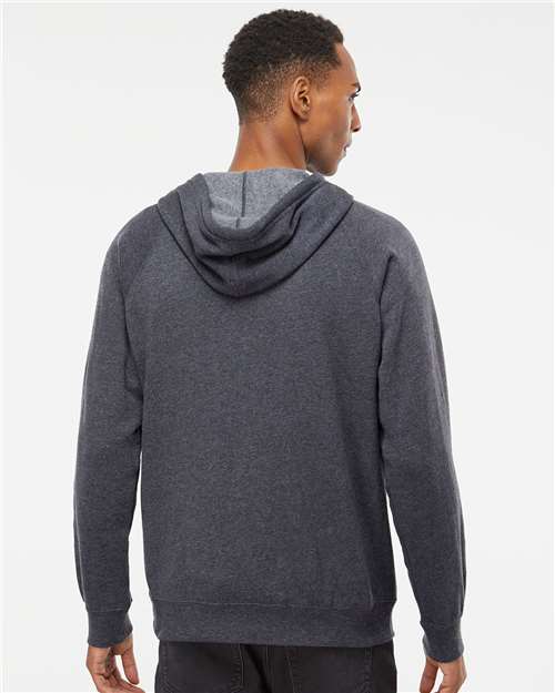 Unisex Special Blend Raglan Full-Zip Hooded Sweatshirt - Midnight Navy
