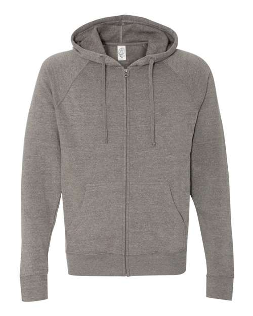 Unisex Special Blend Raglan Full-Zip Hooded Sweatshirt - Nickel